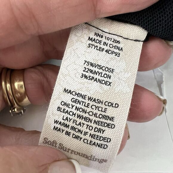 Soft Surroundings Ponte Knit Pants Womens XL TALL Black Pull On Zip Pockets - Picture 10 of 10